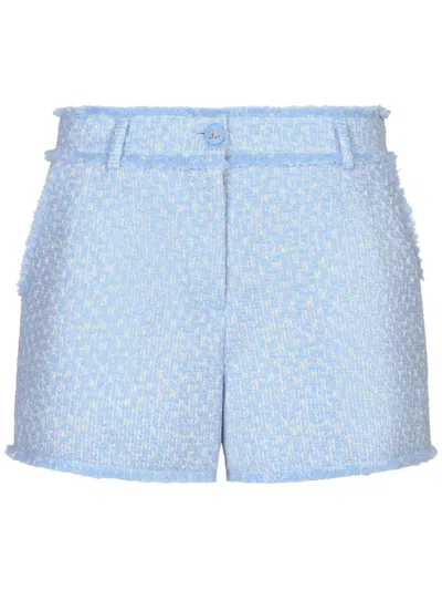 DOLCE & GABBANA DNA FRAYED DETAILING TAILORED SHORTS