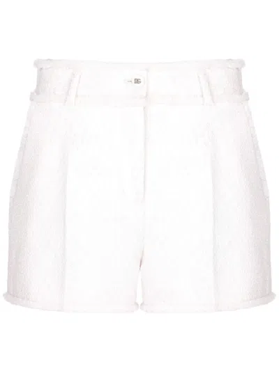 DOLCE & GABBANA DNA FRAYED DETAILING TAILORED SHORTS
