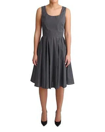 DOLCE & GABBANA DOLCE & GABBANA GEPUNKTETES BAUMWOLLKLEID IN A-LINIE - DRESSES - BLACK -SIZE