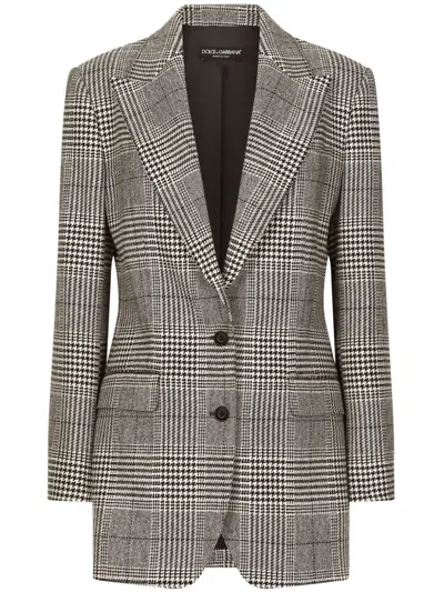 DOLCE & GABBANA DOLCE & GABBANA GLEN PLAID BLAZER