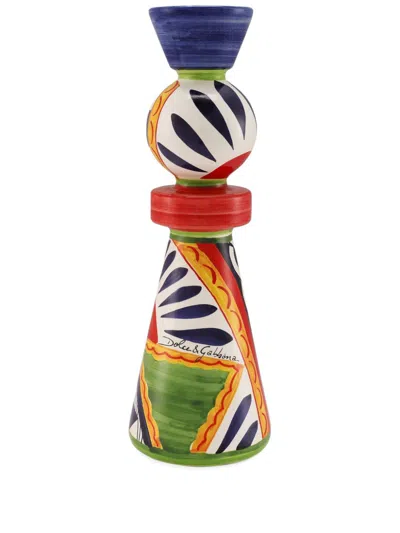 DOLCE & GABBANA GRAPHIC-PRINT CANDLE HOLDER