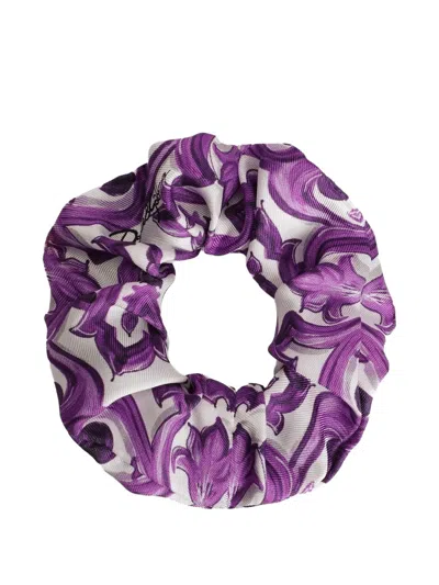 DOLCE & GABBANA GRAPHIC-PRINT SCRUNCHIE