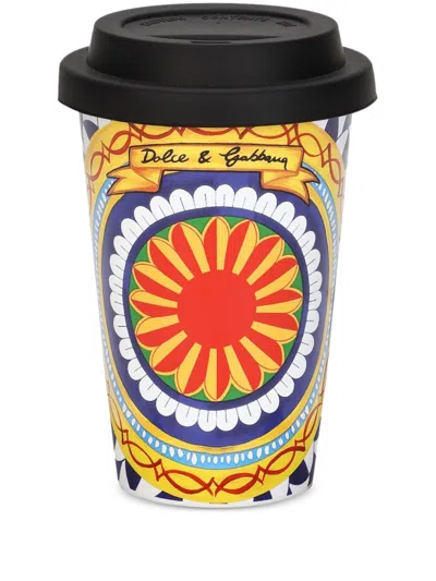 DOLCE & GABBANA GRAPHIC-PRINT TRAVEL MUG
