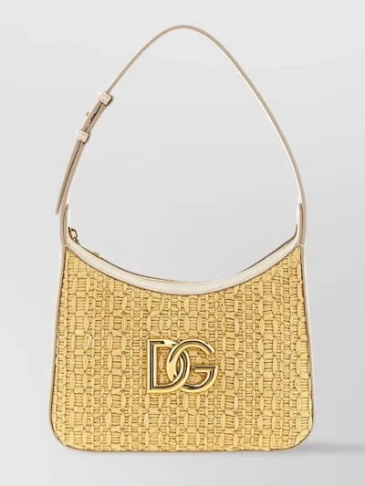 DOLCE & GABBANA HANDCRAFTED WOVEN SHOULDER BAG