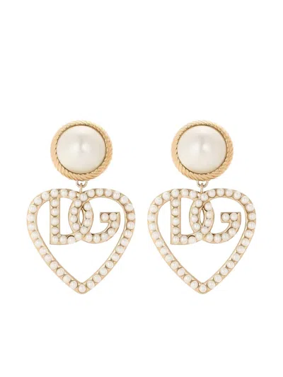 DOLCE & GABBANA HEART-PENDANT EARRINGS