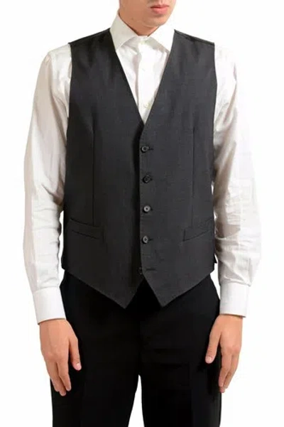 DOLCE & GABBANA DOLCE & GABBANA HERREN WOLLE GEKNÖPFT GESTREIFTES KLEID WESTE US M IT 50