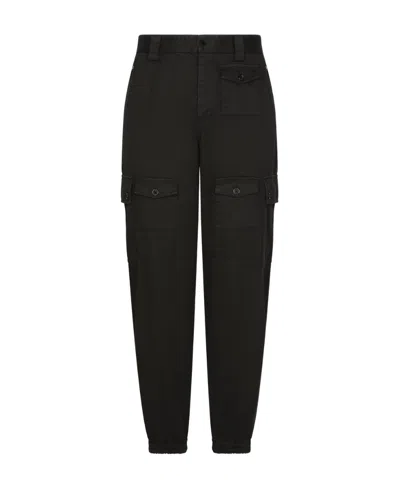 DOLCE & GABBANA DOLCE  GABBANA BUTTONED CARGO PANTS
