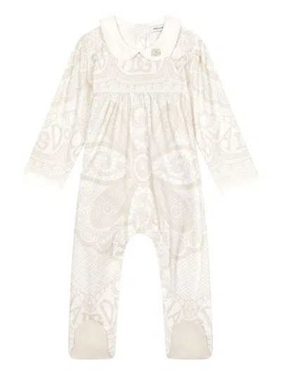 DOLCE & GABBANA INTERLOCK DG-LOGO BABYGROW SET