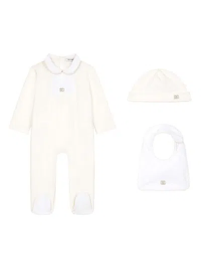 DOLCE & GABBANA INTERLOCK DG-LOGO BABYGROW SET