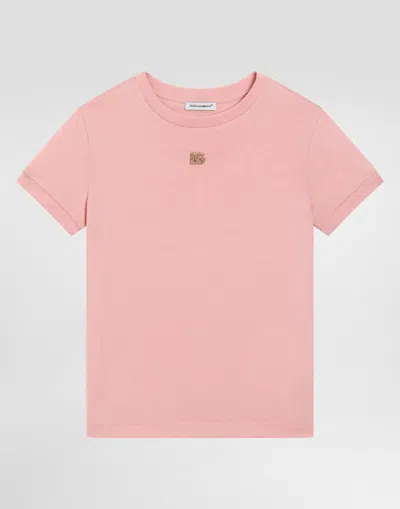 DOLCE & GABBANA JERSEY T-SHIRT WITH DG LOGO
