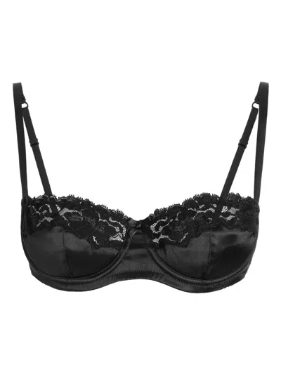 DOLCE & GABBANA LACE-APPLIQUÉ BALCONETTE BRA