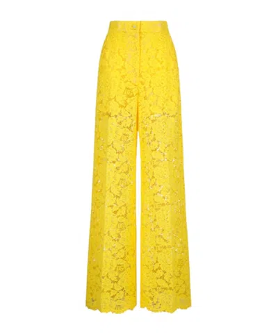 DOLCE & GABBANA LACE CASUAL PANTS
