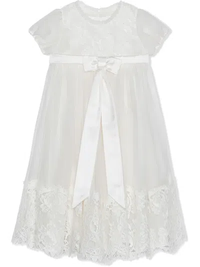 DOLCE & GABBANA LACE-EMBROIDERED SILK DRESS