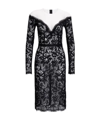 DOLCE & GABBANA DOLCE  GABBANA FLORAL LACE LONG-SLEEVE DRESS