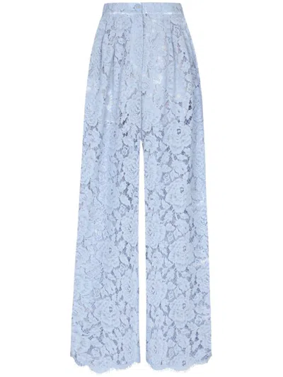 DOLCE & GABBANA DNA LACE WIDE-LEG TROUSERS