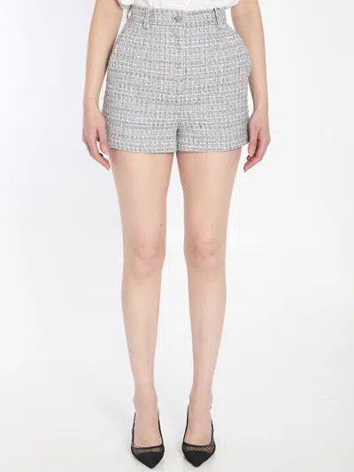 DOLCE & GABBANA LAMÉ BOUCLÉ SHORTS