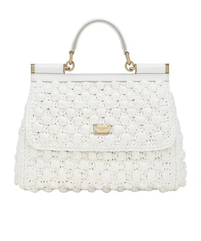 DOLCE & GABBANA DOLCE  GABBANA LOGO PLAQUE LARGE SICILY HANDBAG