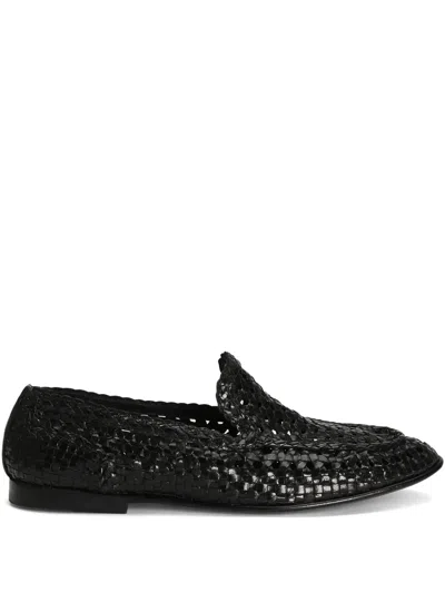 DOLCE & GABBANA LEATHER SLIPPERS