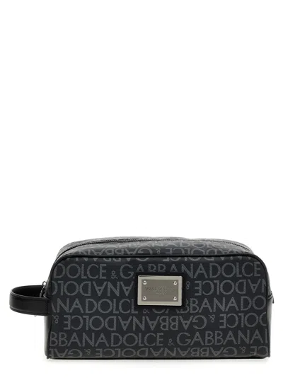DOLCE & GABBANA DOLCE & GABBANA LEATHER TOILETRY BAG