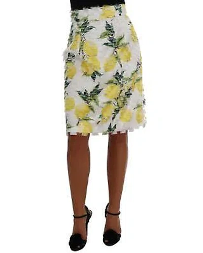 DOLCE & GABBANA DOLCE & GABBANA LEMON PRINT FRINGE SKIRT - SKIRTS - MULTICOLOR -SIZE 40
