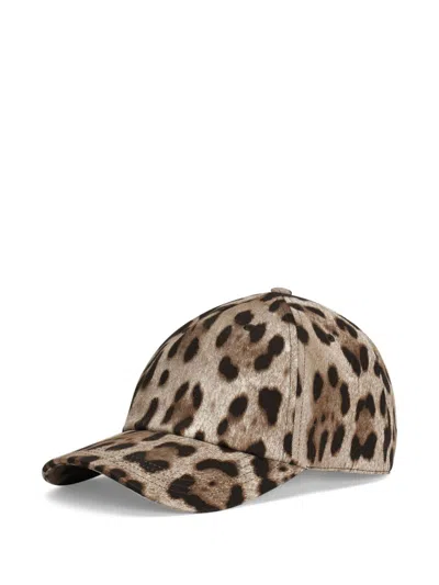 DOLCE & GABBANA LEOPARD-PRINT BASEBALL CAP