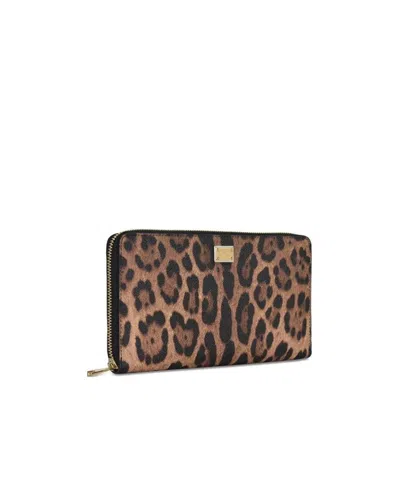 DOLCE & GABBANA LEOPARD PRINT LONG PURSE