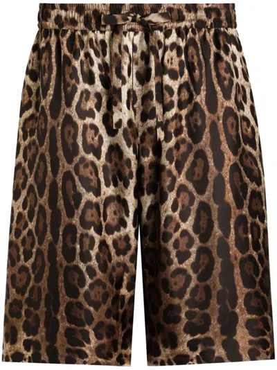 DOLCE & GABBANA LEOPARD-PRINT SHORTS