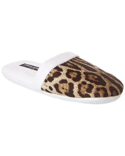 DOLCE & GABBANA DOLCE & GABBANA LEOPARDO TERRY SLIPPERS