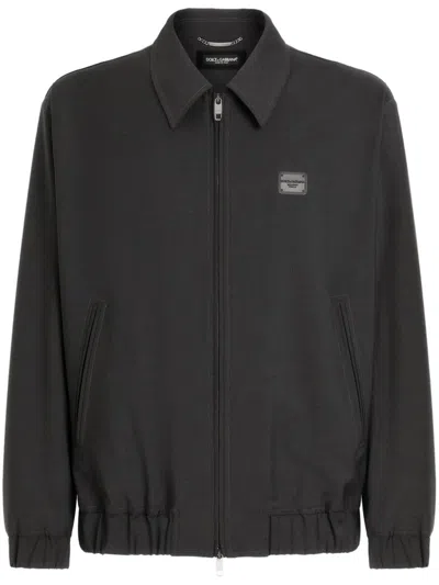 DOLCE & GABBANA LOGO-APPLIQUÉ JACKET