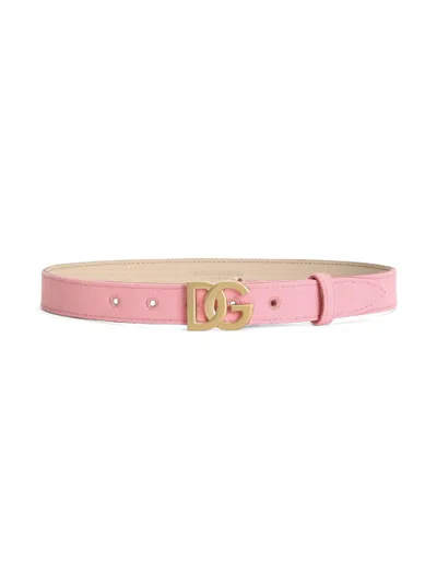 DOLCE & GABBANA LOGO-BUCKLE BELT