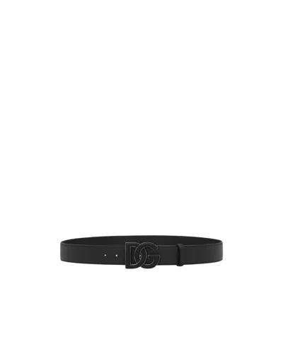 DOLCE & GABBANA DOLCE  GABBANA LOGO PLAQUE BUCKLE BELT