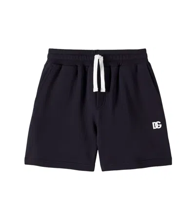 DOLCE & GABBANA LOGO COTTON JERSEY SHORTS
