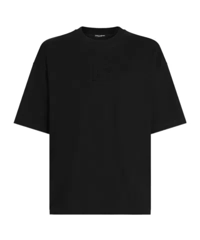 DOLCE & GABBANA DOLCE  GABBANA LOGO EMBOSSED CREWNECK T-SHIRT