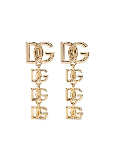 DOLCE & GABBANA LOGO DROP EARRINGS