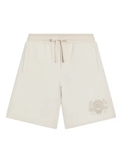 DOLCE & GABBANA LOGO-EMBROIDERED SHORTS