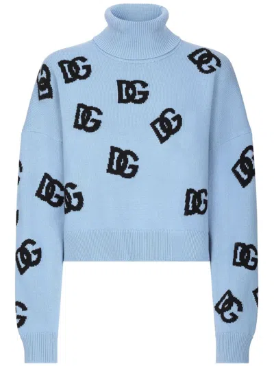 DOLCE & GABBANA DNA LOGO EMBROIDERED SWEATER