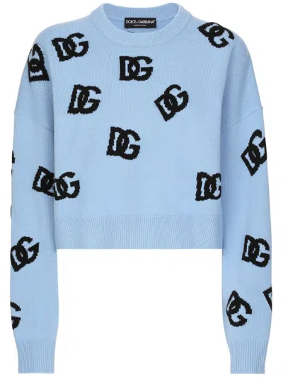 DOLCE & GABBANA DNA LOGO EMBROIDERED SWEATER