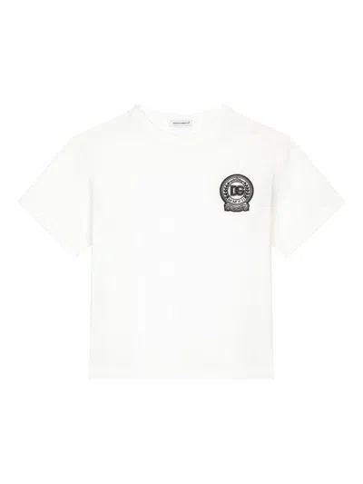 DOLCE & GABBANA LOGO-EMBROIDERED T-SHIRT