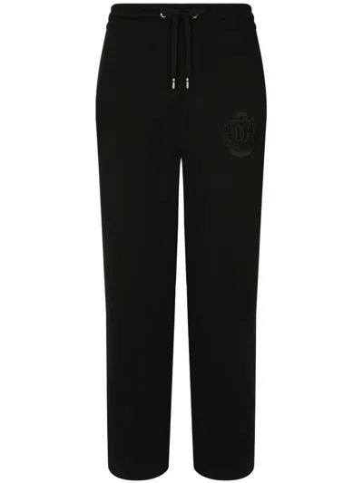DOLCE & GABBANA LOGO-EMBROIDERED TRACK PANTS