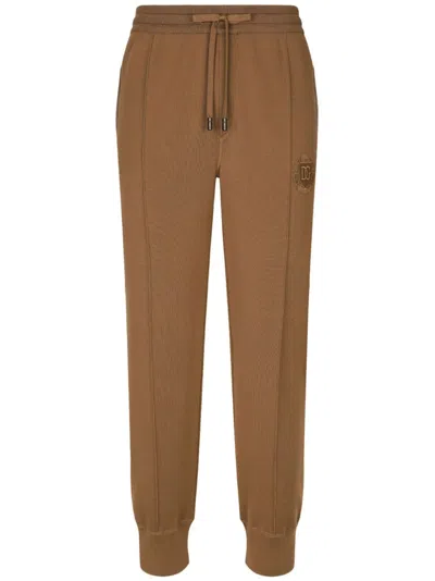 DOLCE & GABBANA LOGO-EMBROIDERED TRACK PANTS