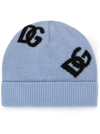 DOLCE & GABBANA DNA LOGO-JACQUARD BEANIE