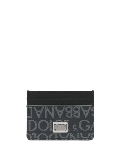 DOLCE & GABBANA LOGO JACQUARD CARD HOLDER
