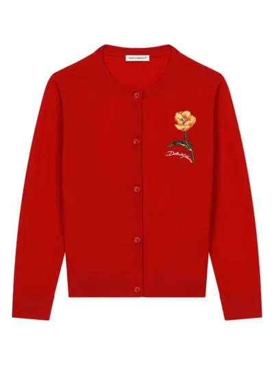 DOLCE & GABBANA LOGO KNIT CARDIGAN