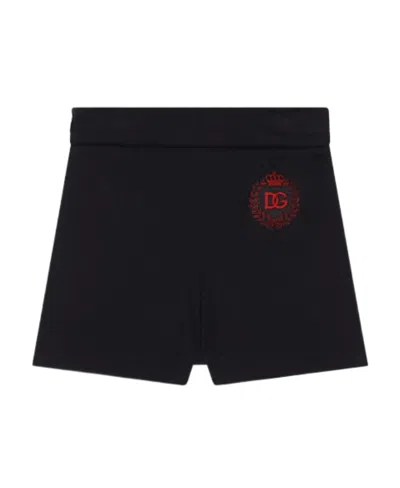 DOLCE & GABBANA LOGO-PATCH COTTON SHORTS