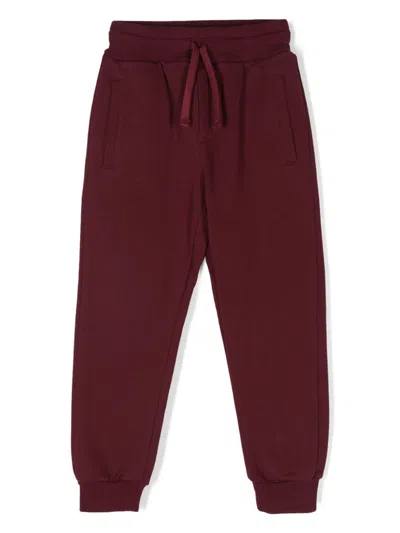DOLCE & GABBANA LOGO-PATCH COTTON TRACK PANTS