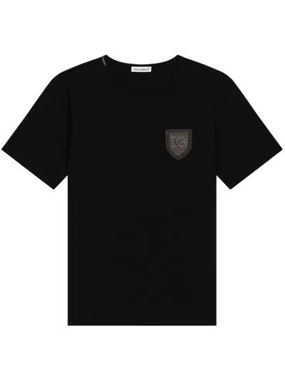 DOLCE & GABBANA LOGO-PATCH T-SHIRT