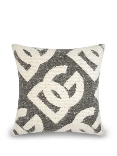 DOLCE & GABBANA LOGO-PATTERNED CUSHION