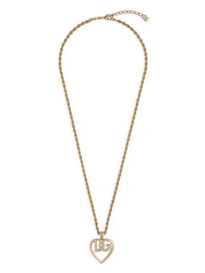 DOLCE & GABBANA LOGO-PENDANT NECKLACE