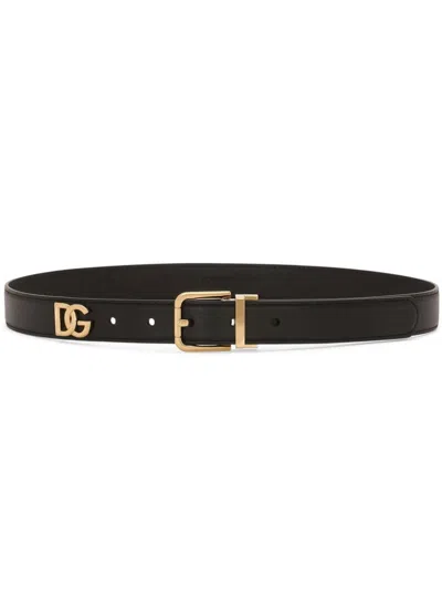 DOLCE & GABBANA LOGO-PLAQUE BELT