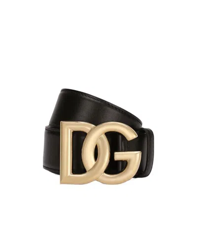 DOLCE & GABBANA DOLCE  GABBANA LOGO BUCKLE BELT